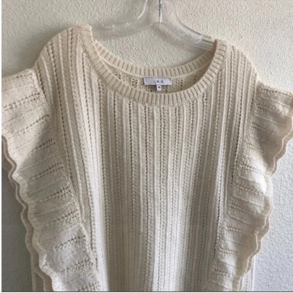 IRO Dafgan Ruffle Sleeve Knit Sweater Wool Alpaca - Picture 4 of 7